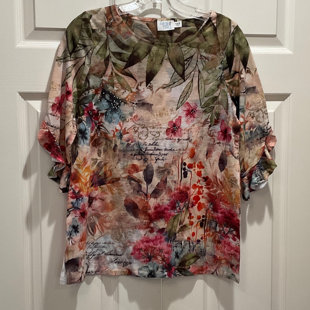 Multicolor casual work top size small 4-6
